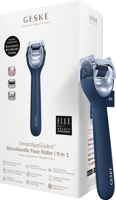 MicroNeedle Gezichtsroller - 9 in 1 - Huidverzorging - Rozenkwarts