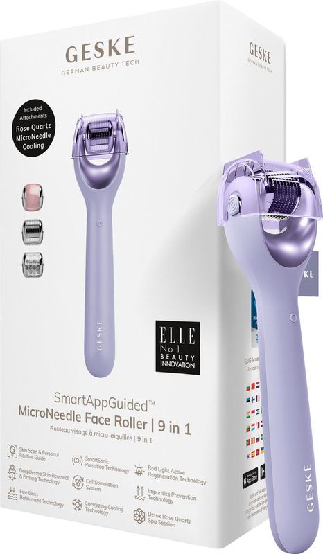 SmartAppGuided - MicroNeedle Gezichtsroller - 9 in 1 - Rozenkwarts