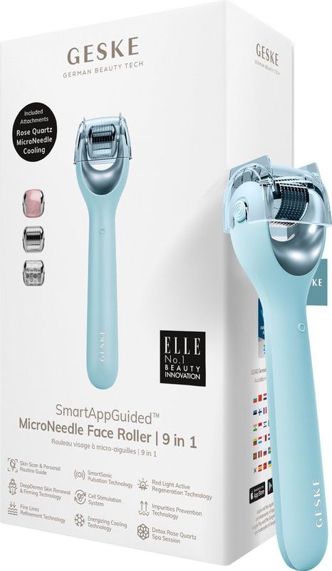 SmartAppGuided - MicroNeedle Gezichtsroller - 9 in 1 - Rozenkwarts