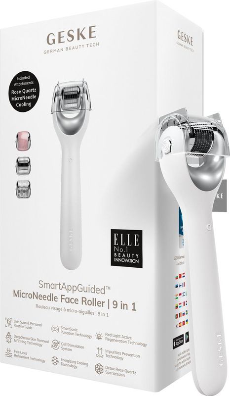 GESKE - SmartAppGuided MicroNeedle - Gezichtsroller - 9 in 1 - met Rozenkwarts
