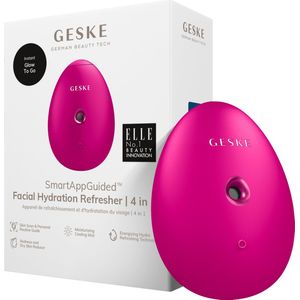 GESKE | SmartAppGuided™ Facial Hydration Refresher | 4 in 1 | Waterverstuiver | Gezichtsstomer | Waterspray | Face mist | Gezichtsreinigingsapparaat | Mist | Cosmetica | Natuurlijke glans
