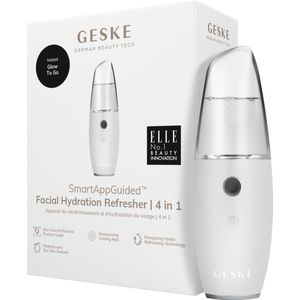 GESKE | SmartAppGuided™ Facial Hydration Refresher | 4 in 1 | Waterverstuiver | Gezichtsstomer | Waterspray | Face mist | Gezichtsreinigingsapparaat | Mist | Cosmetica | Natuurlijke glans