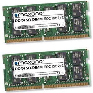 Maxano 32GB Kit 2X 16GB RAM compatibel met Synology DiskStation DS1821+ (PC4-21300 SO-DIMM ECC geheugen)