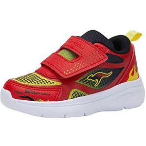 KangaROOS K-iq Flint V Sneakers voor kinderen, uniseks, Fiery Red Lemon Chrome, 23 EU