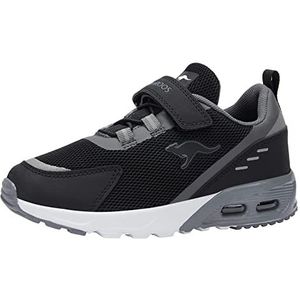 KangaROOS KX-Arg EV Sneaker, Jet Black/Steel Grey, 26 EU, Jet Black Steel Grey, 26 EU