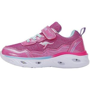 KangaROOS K-SL Sparklite EV Sneaker, neonroze/lavendel, 24 EU, Neon Pink Lavender, 24 EU