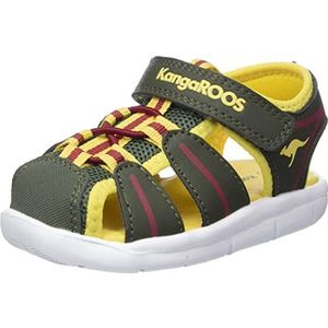 KangaROOS K-grobi, Sandale unisexe enfants, Olive Sun Yellow, 28 EU