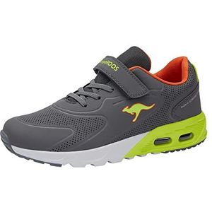 KangaROOS KX-Giga EV Sneaker, Steel Grey/Lime, 27 EU, Steel Grey Lime, 27 EU