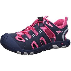 KangaROOS K-Trek Jam sandalen voor dames, Dk Navy Daisy Pink, 37 EU