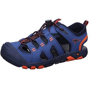 KangaROOS K-Trek Jam sandalen voor jongens, Navy Flame, 28 EU