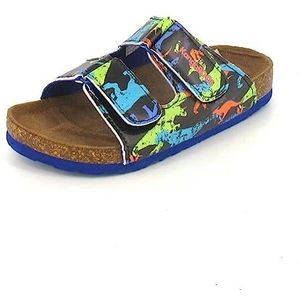 KangaROOS K-Korki Slides voor heren, donkerblauw dino multi, 38 EU