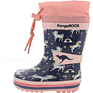 KangaROOS Jongens K-summerrain rubberlaarzen, Dark Navy Unicorn, 23 EU