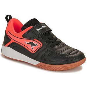 KangaROOS Unisex K5-Block Ev sneakers voor kinderen, Jet Black Fiery Red, 31 EU
