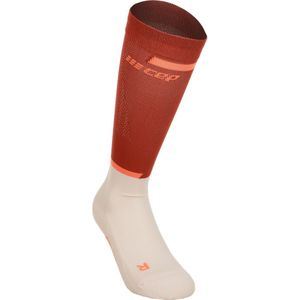 CEP Tall V4 Kompressions-Socken Damen - Creme, Dunkelrot, Größe IV
