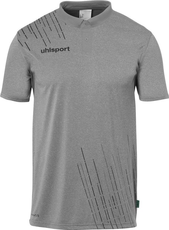 Uhlsport Score Polo Kinderen - Donkergrijs Gemeleerd Zwart