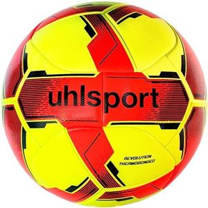 Uhlsport Revolution Thermobonded Wedstrijdbal - Fluogeel / Fluo Oranje / Zwart | Maat: 5