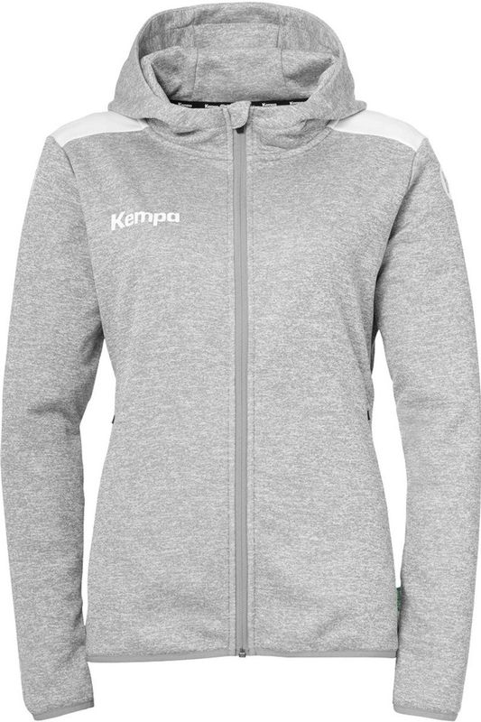 Kempa - Trainingsjack - Zwart - 60% Gerecycled Polyester - Met Capuchon