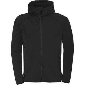 Uhlsport - Id Sweater Met Kap - Kinderen - Zwart / Wit - Gerecycled Polyester en Katoen