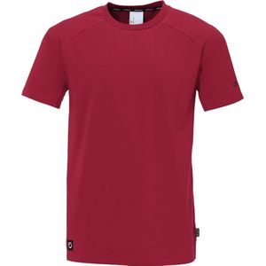 uhlsport ID T-shirt fitnessshirt voor kinderen en volwassenen - voetbalshirt - ademend en comfortabel, bordeaux, 128 cm