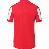 UHLSPORT - Retro Stripe - T-shirt - Rood/Wit - Korte Mouwen - Comfortabel
