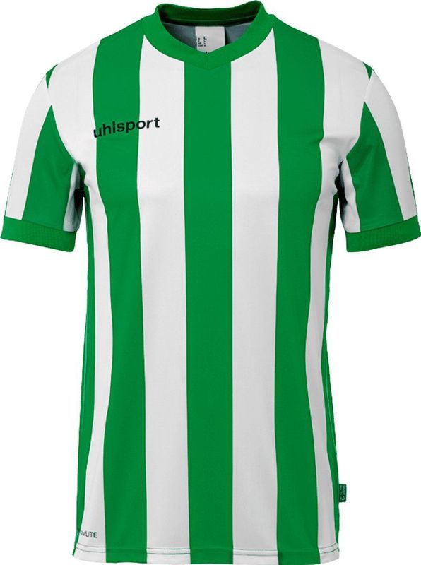 Uhlsport - Stripe 2.0 Shirt - Korte Mouw - Groen / Wit - Gerecycled Polyester