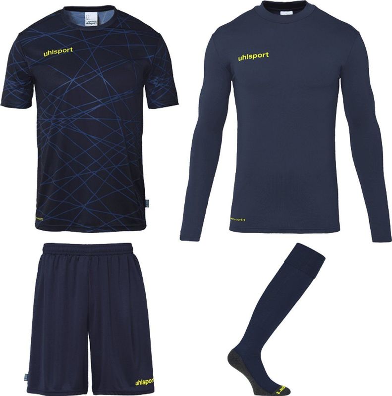 Uhlsport - Prediction - Keeperstenue - Marine / Fluogeel - Katoen