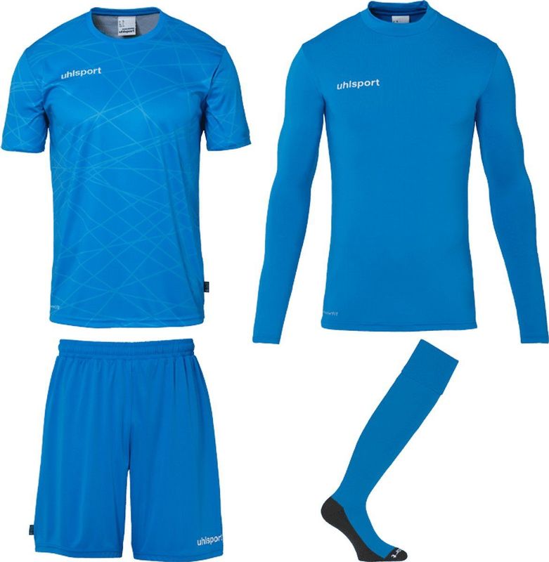 Uhlsport - Prediction Bundle - Keeperstenue - Lichtblauw / Wit - Katoen