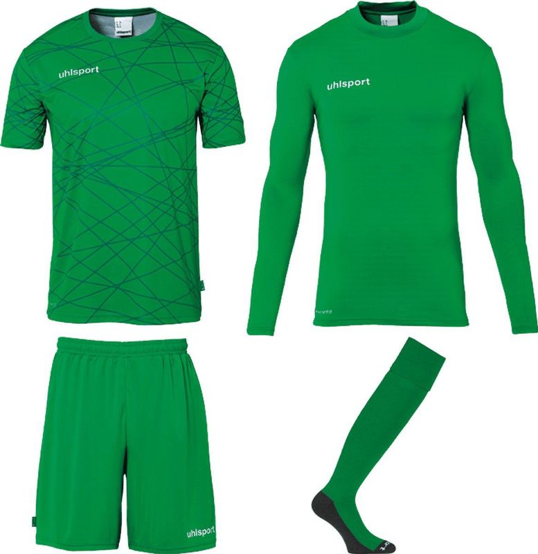 Uhlsport Prediction Bundle Keeperset Kinderen - Groen Wit