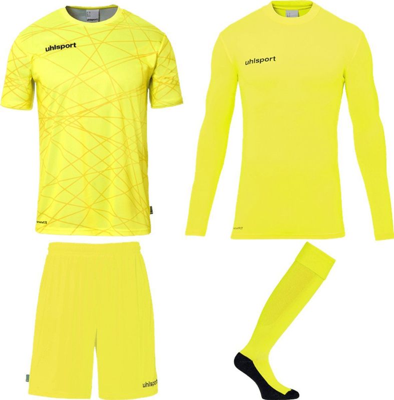 Uhlsport - Prediction Bundle Keeperset - Fluogeel - Zwart - Kinderen