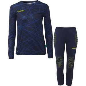 Uhlsport - Prediction - Keepersset - Marineblauw/Fluor Geel - Duurzame en Ademende Materialen