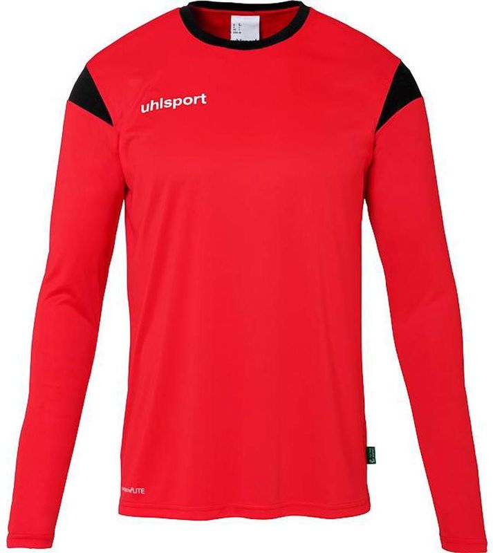 Uhlsport - Squad 27 - Voetbalshirt - Rood/Zwart - Lange Mouw - Heren
