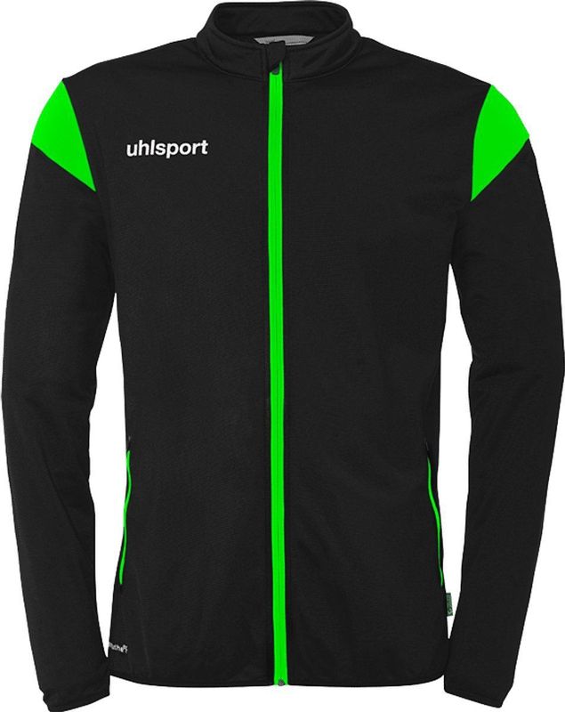 Uhlsport - Squad 27 Classic - Trainingsjack - Zwart/Groen Fluor - Volledige Ritssluiting