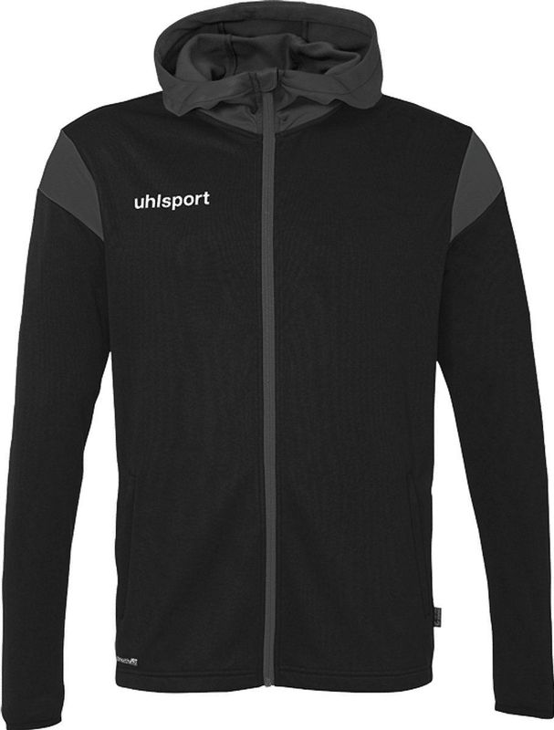 Uhlsport - Squad 27 - Hoodie - Zwart / Fluo Groen - Gerecycled Polyester