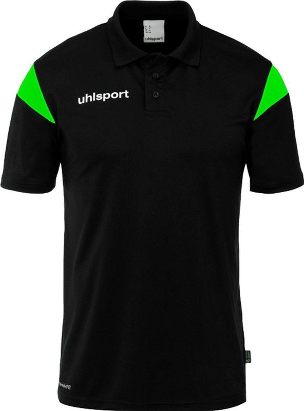Uhlsport Squad Polo Kinderen - Zwart Fluo Groen