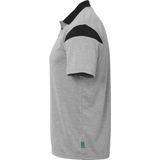 Uhlsport Squad Polo Kinderen - Donkergrijs Gemeleerd Zwart