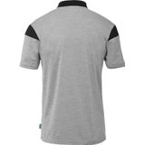 Uhlsport Squad Polo Kinderen - Donkergrijs Gemeleerd Zwart