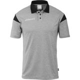 Uhlsport Squad Polo Kinderen - Donkergrijs Gemeleerd Zwart