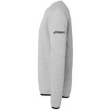 uhlsport ID sweatshirt zonder capuchon - voor kinderen en volwassenen - voetbal-sweatshirt, donkergrijs gemêleerd, 128 cm