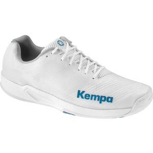 Kempa Wing 2.0 Handballschuhe Herren weiß/deep blau 45 für Herren, weiß, Gr. 44 EU / 9,5 UK