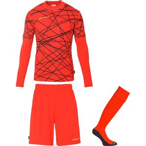 Uhlsport - Fire Edition - Goalkeeper Bundle - Vuurthema - Inclusief Shirt, Short, Ondershirt en Sokken