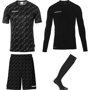Uhlsport - Progressive - Voetbaltenue - Zwart - Gerecycled Polyester