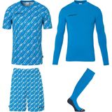 Uhlsport - Progressive Keeperstenue Pack - Kids - Blauw - Gerecycled Polyester
