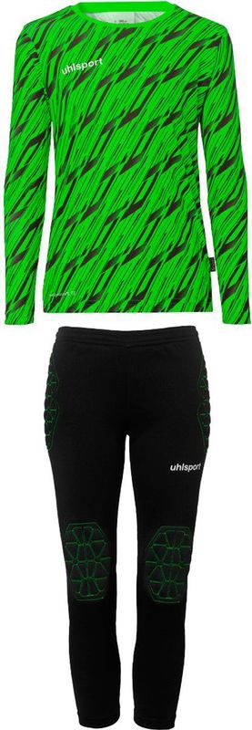 Uhlsport - Progressive - Keepersset - Felgroen Zwart - Lange Mouwen Kids