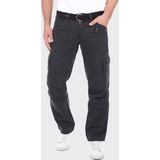 TIMEZONE Heren Cargo Broek Broeken BenitoTZ comfort/relaxed Fit Grijs Volwassenen Herenbroek Riem