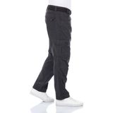 TIMEZONE Heren Cargo Broek Broeken BenitoTZ comfort/relaxed Fit Grijs Volwassenen Herenbroek Riem