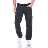 TIMEZONE Heren Cargo Broek Broeken BenitoTZ comfort/relaxed Fit Grijs Volwassenen Herenbroek Riem