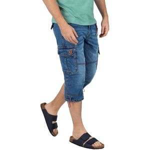 TIMEZONE Heren Cargo Broek Broeken LOOSE MILESTZ SHORT comfort/relaxed Fit Blauw W 30 Volwassenen