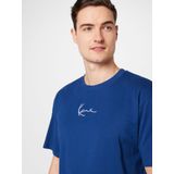 Karl Kani - Shirt - Blauw/Wit - Ronde Hals - Kwartmouw