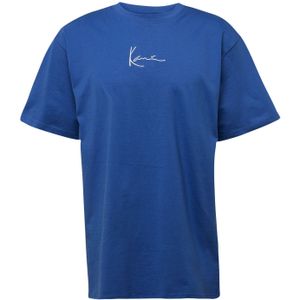 Karl Kani - Shirt - Blauw/Wit - Ronde Hals - Kwartmouw