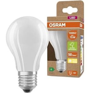 OSRAM LED spaarlamp, matte lamp, E27, warm wit (3000K), 5 watt, vervangt 75W gloeilamp, zeer efficiënt en energiebesparend, pak van 6